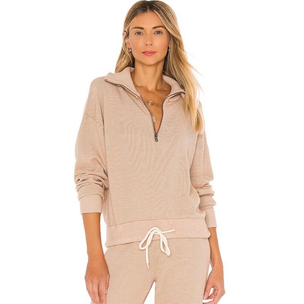 Varley Buckingham Pullover in Praline & Ivory Size Small